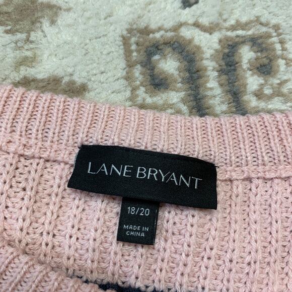 Lane Bryant Thick Striped Knit Crewneck Multicolored Sweater Plus 18 / 20 - Picture 5 of 5